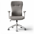Ergonomic office chair with adjustable height and soft fabric upholstery