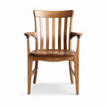Wooden armchair with slatted back in natural finish 40 x 50 x 80cm