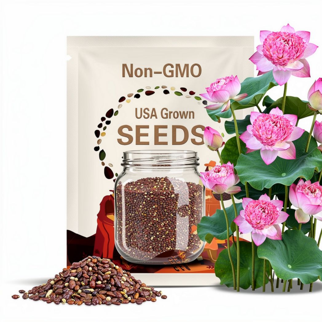 5+ Rare Seeds| Phoenix Feather Lotus Seeds  - Indian Lotus (Nelumbo nucifera) Seeds - Flower Seeds - Edible - Potted - Fast Growing #Q019