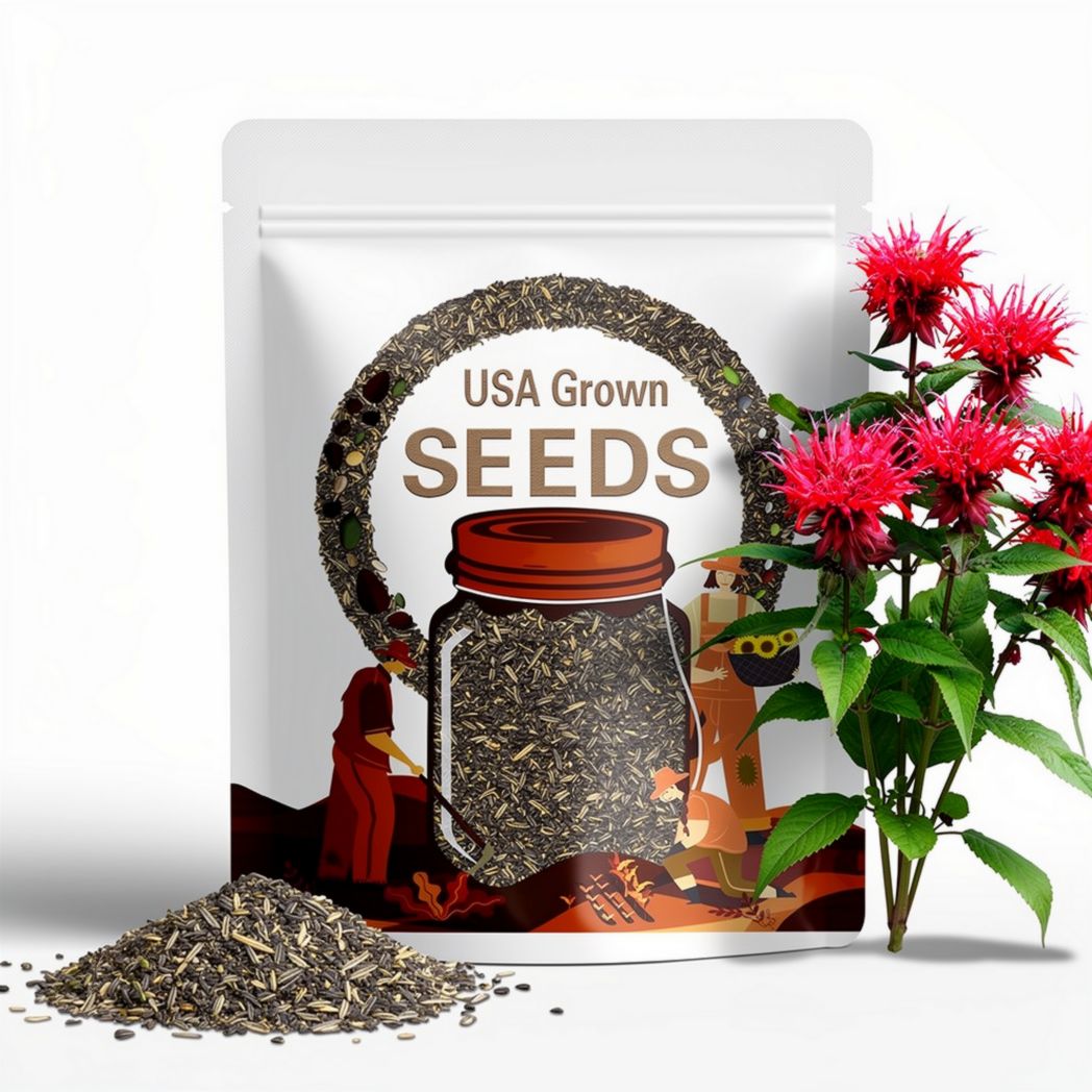Monarda Flower Seeds - Scarlet Bee Balm Seed - 250 Seeds