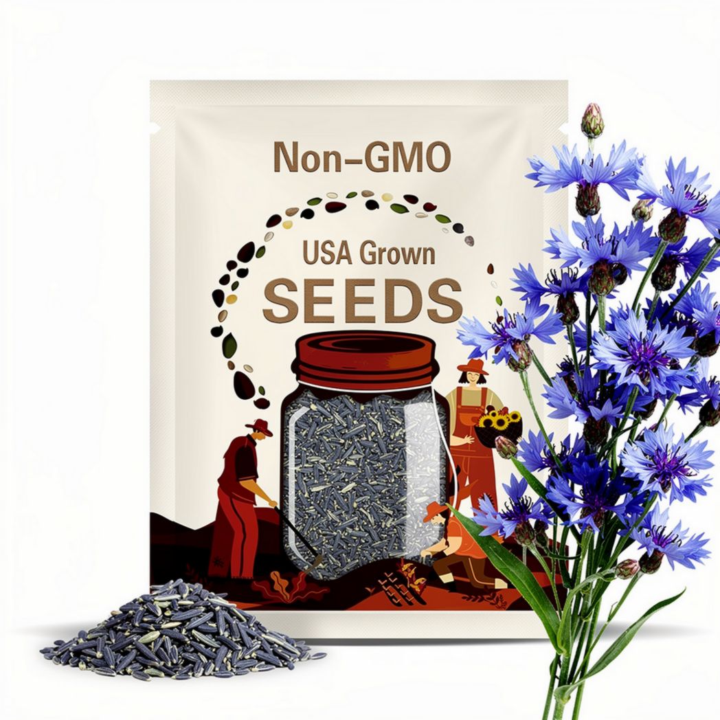 Blue Cornflower Seeds - Grow Beautiful Flowers Indoors, Outdoors, In Pots, Grow Beds, Soil, Hydroponics & Aquaponics