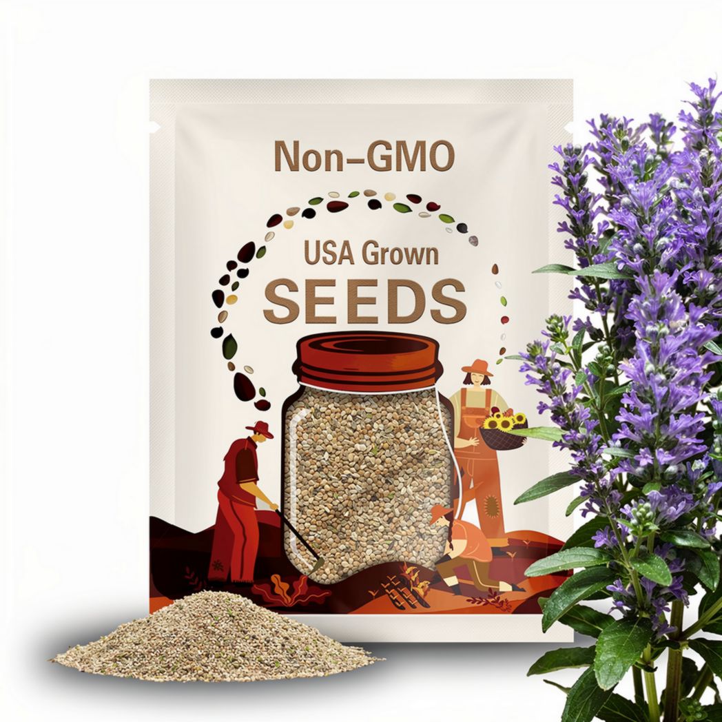 200 Anise Hyssop Seeds (Agastache foeniculum) – Pollinator-Favorite Wildflower