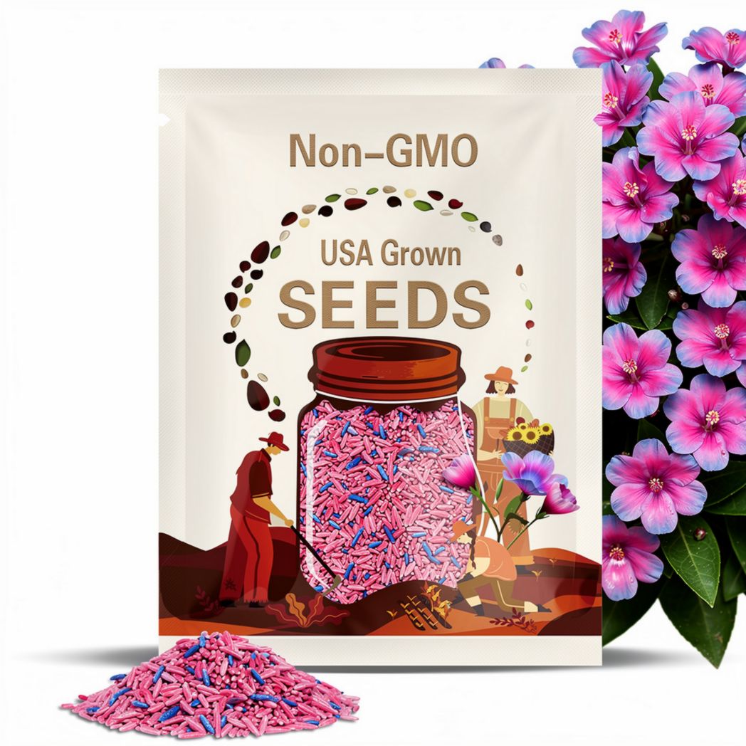 Pink Blue Giant Hibiscus 20 Seeds | Huge Perennial Garden Flowers | Rare Blooming Large-Bloom