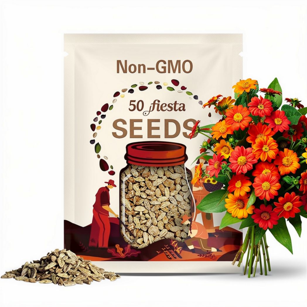 50 Fiesta Del Sol Tithonia Seeds. Ships free