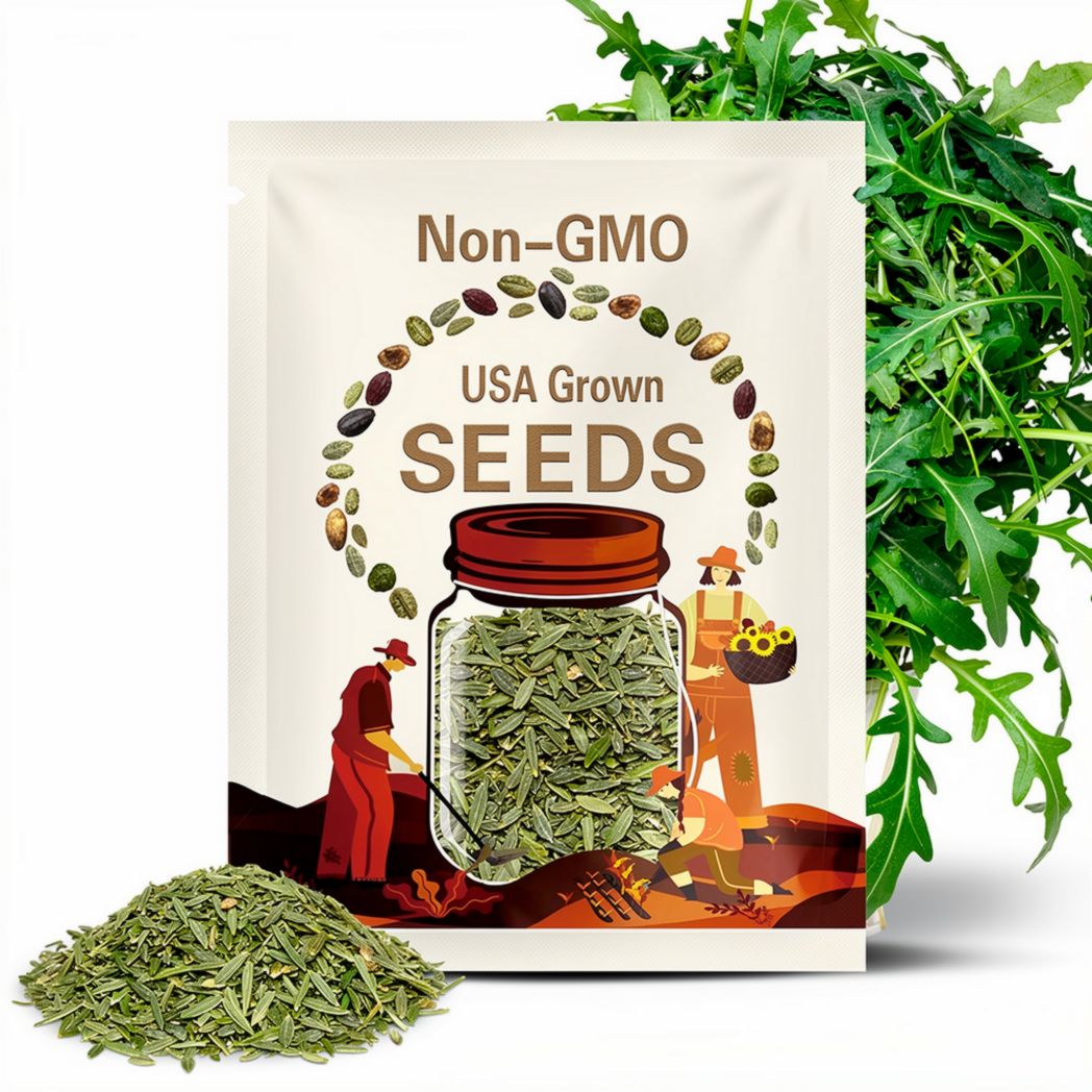 Roquette Arugula Seeds (Rocket Arugula) | Heirloom - Non-GMO | Eruca Sativa | Vegetable Seeds | Seed Store | 1174
