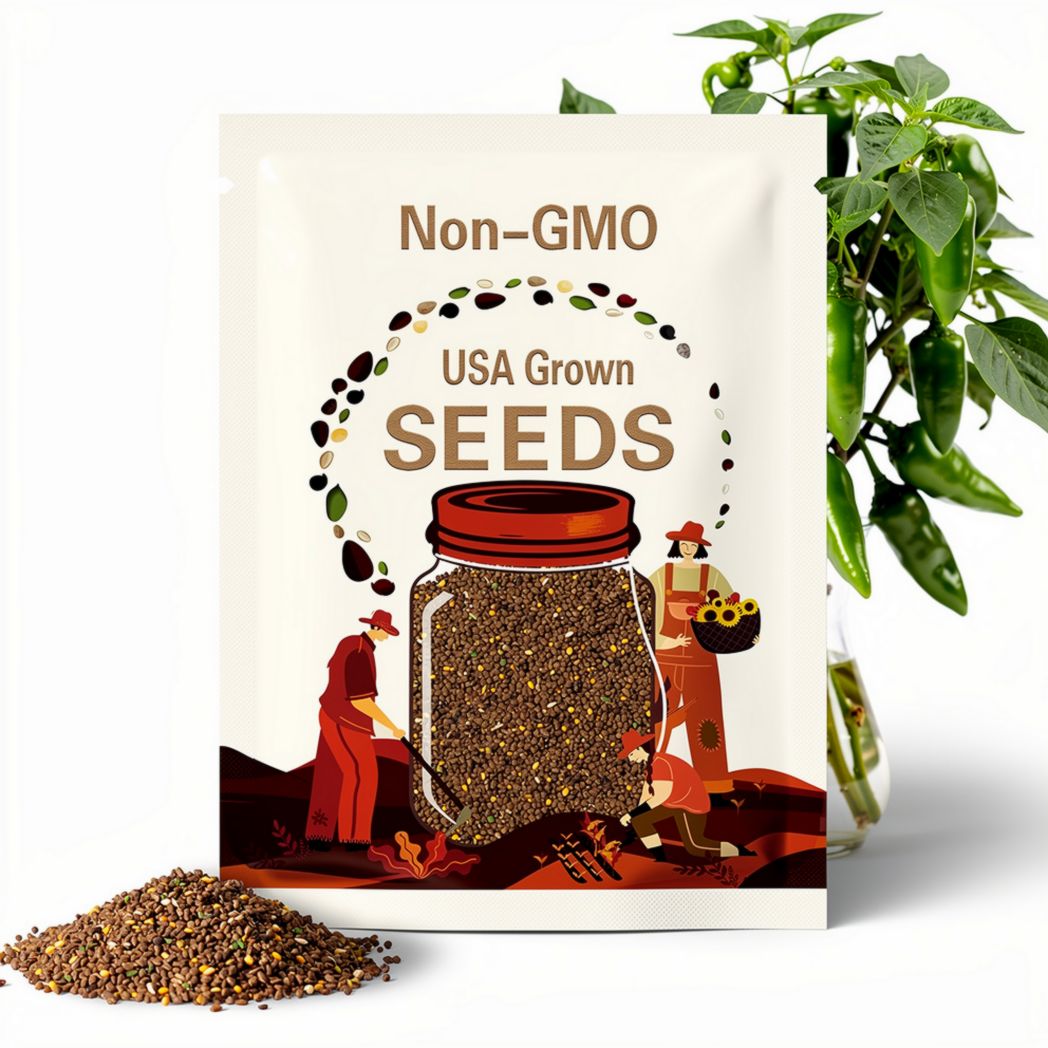 Serrano Pepper Seeds, Heirloom, Productive Plant, High Yield, Non-GMO, Fast Growing, Easy to Grow for Planting Indoor & Outdoor Gardening