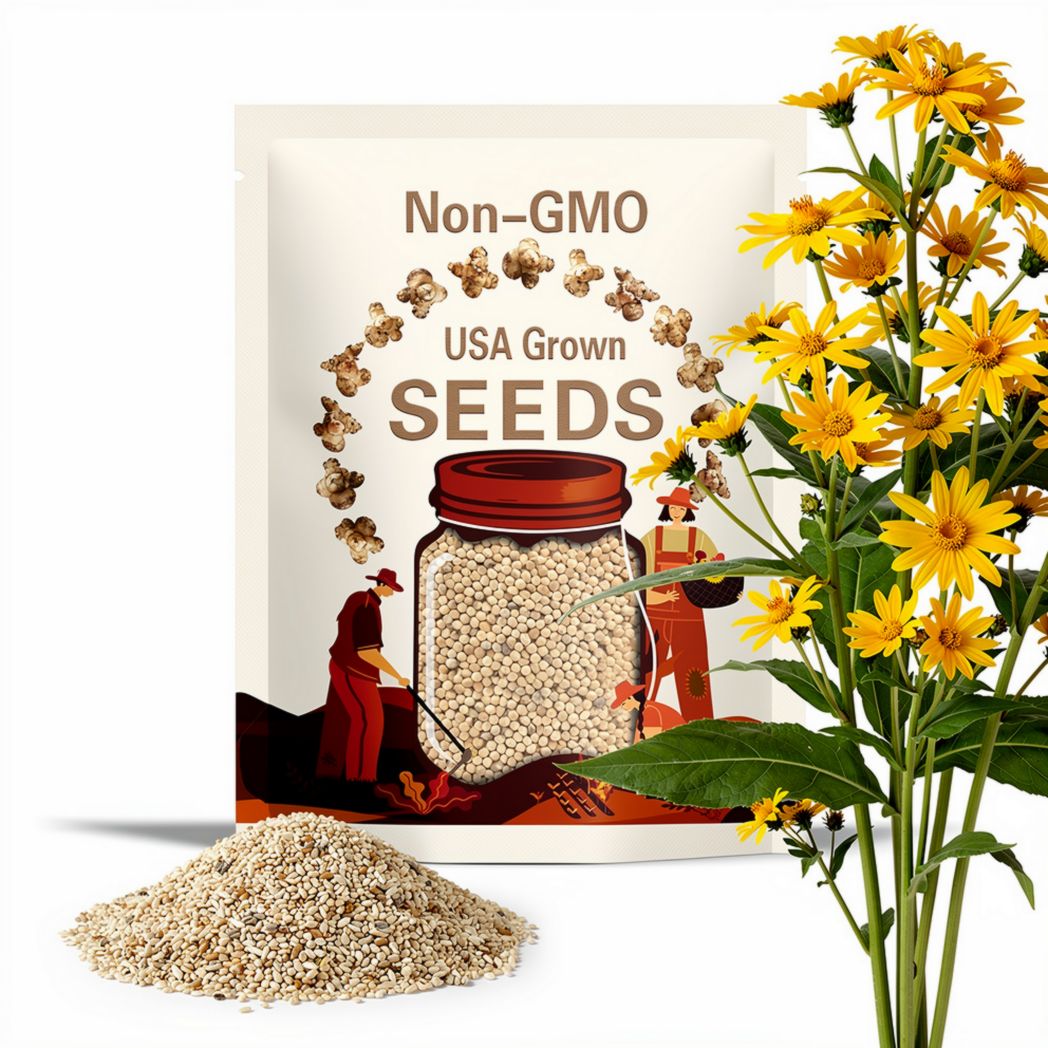 20 * Seeds JERUSALEM ARTICHOKE Sunchoke Sunroot Helianthus Tuberosus Yellow Sunflower Root Vegetable Seeds