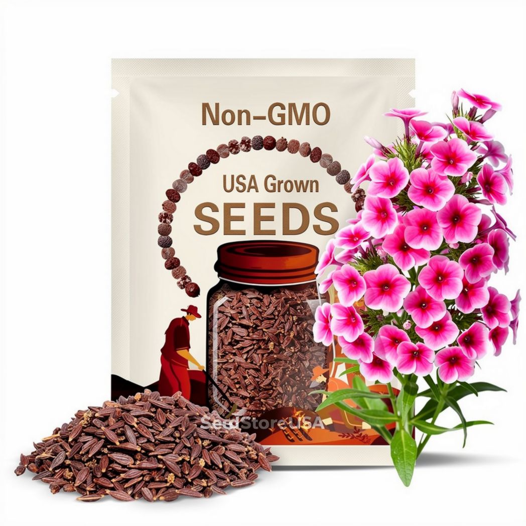 Brilliant Phlox Seeds | Phlox Drummondii | Non-GMO | Flower Seeds | Seed Store | 1238
