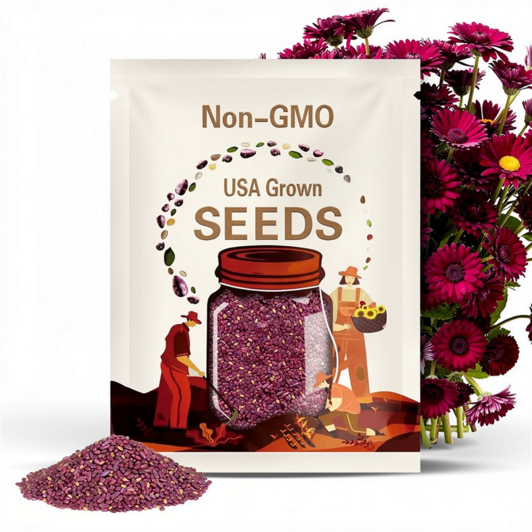 Purple Red Strawflower Seeds