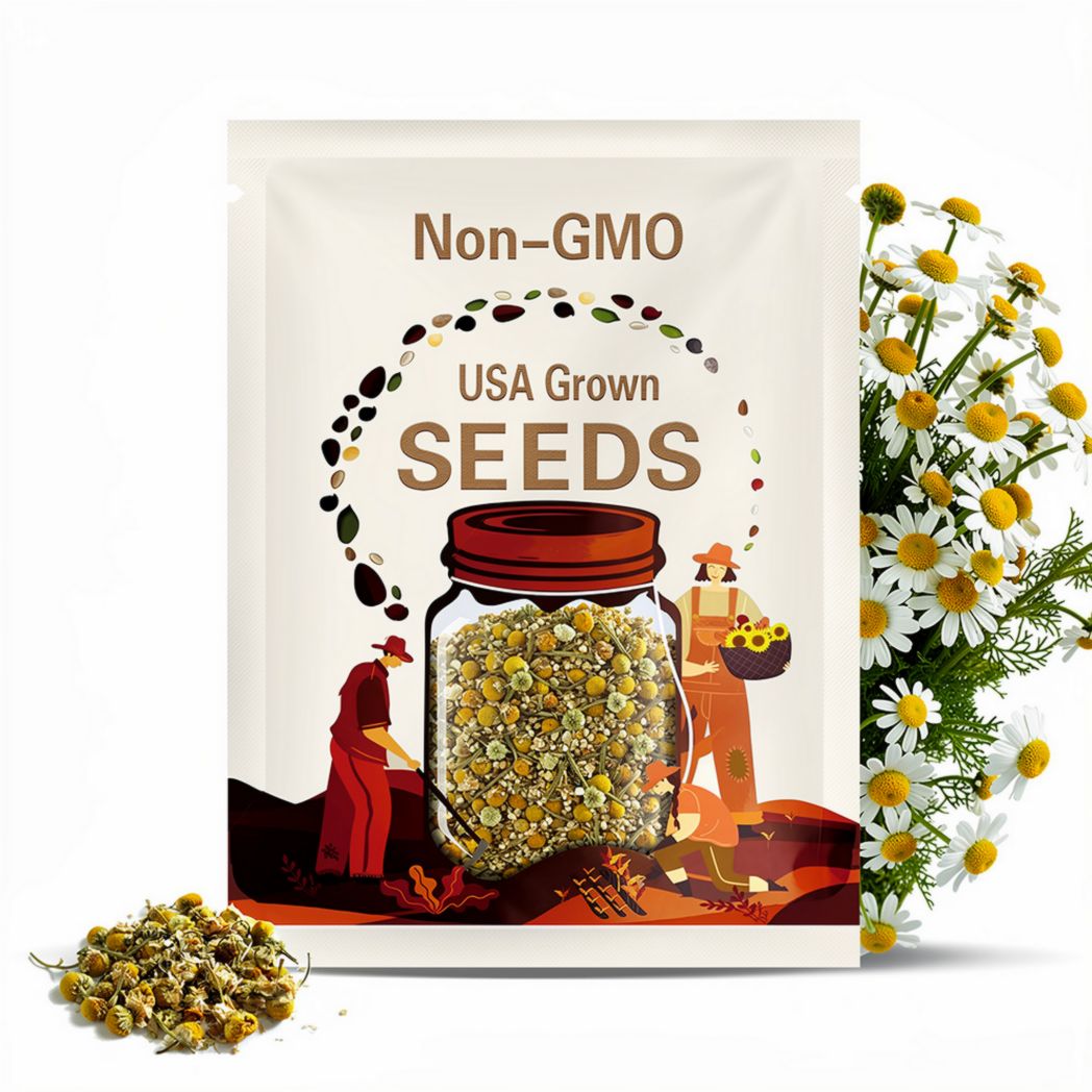 German Chamomile - (Matricaria chamomilla), 300 seeds or Dry Herb- 1 oz.