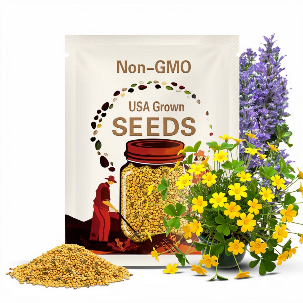 50 Yellow Wood Sorrel Seeds (Oxalis stricta),  Yellow Wood Sorrel, Organic Lemon Clover, Ground Cover Flower