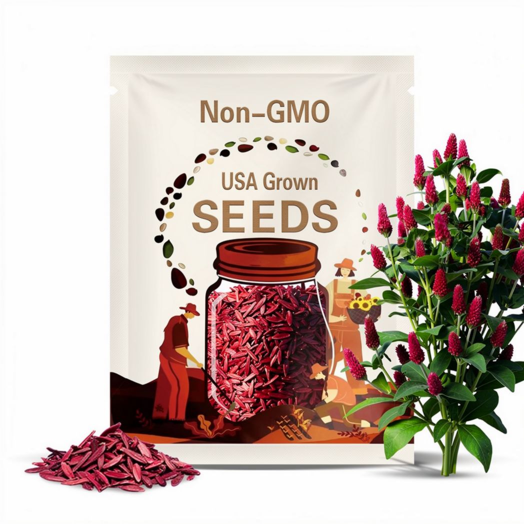 100 Crimson Clover Seeds. Ships free