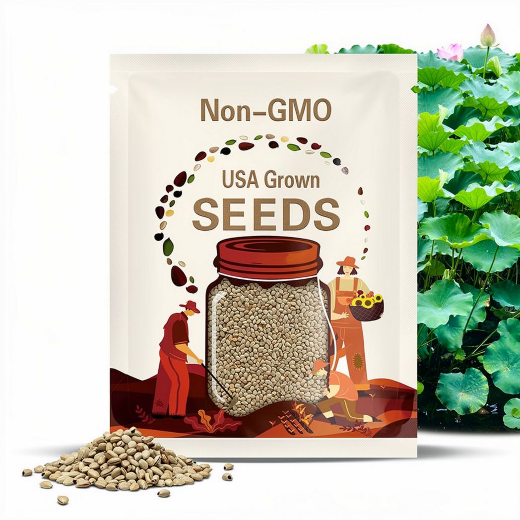 Edible Sacred Large Lotus 4 Seeds - Nelumbo Nucifera - 食用藕荷花 湘莲 연꽃 Hoa Sen - producing seed fruit and edible roots